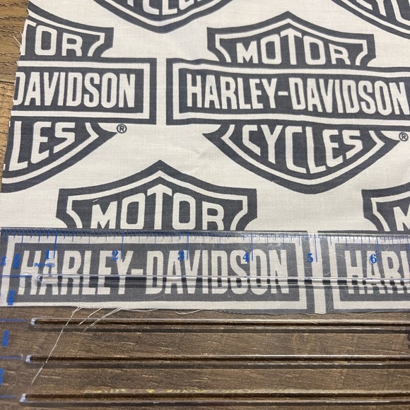 New 100% cotton Harley Davidson Motorcycle Fabric for quilt making pillow 11x24 - Picture 6 of 7
